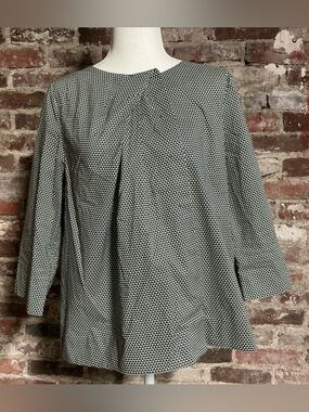 COS Black and White Patterned Button Down Top